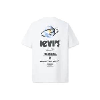 Levi's Men's Graphic Logo Crewneck T Shirt White
