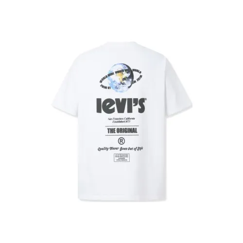 Levi's Men's Graphic Logo Crewneck T Lana White