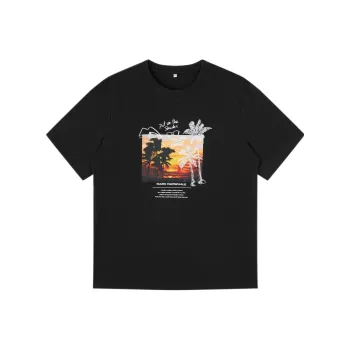 FAIRWHALE T-Shirts Men Pure Black
