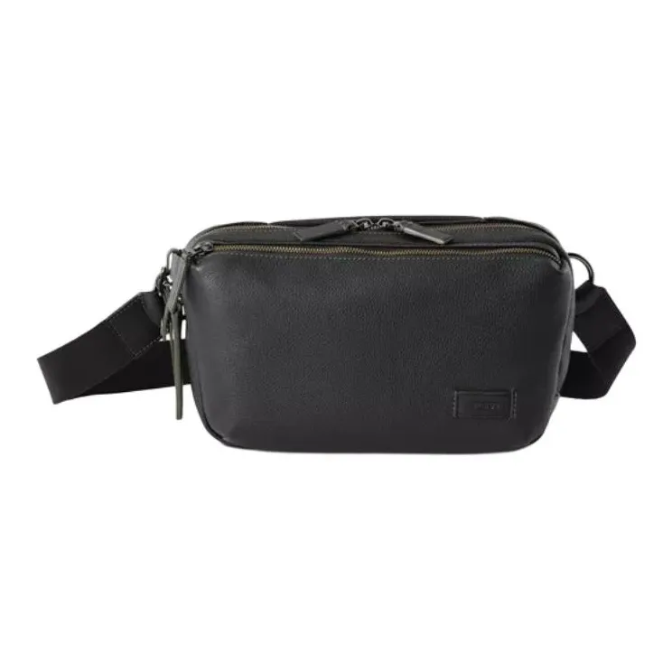 TUMI Leather Sling Bag Fanny Pack Regular Men's Black-1