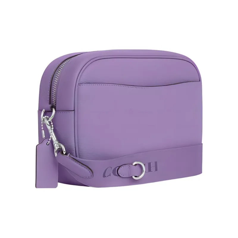 COACH Jamie Leather Camera Bag Shoulder Bag Crossbody Bag Medium Size Women's Purple-1