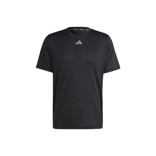 Adidas black Slogan Training Tee