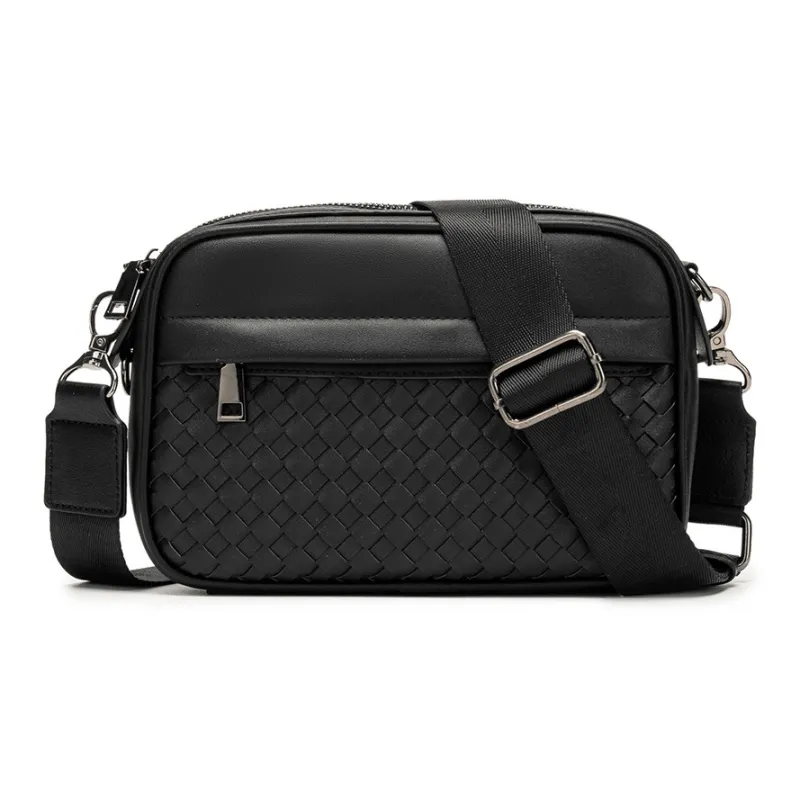 Old Man's Head Synthetic Leather Crossbody Bag Regular Men's Black-1