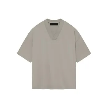Fear Of God Essentials Logo print V neck Cotton T shirt