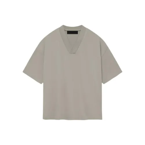 Fear Of God Essentials Logo print V neck Cotton T shirt