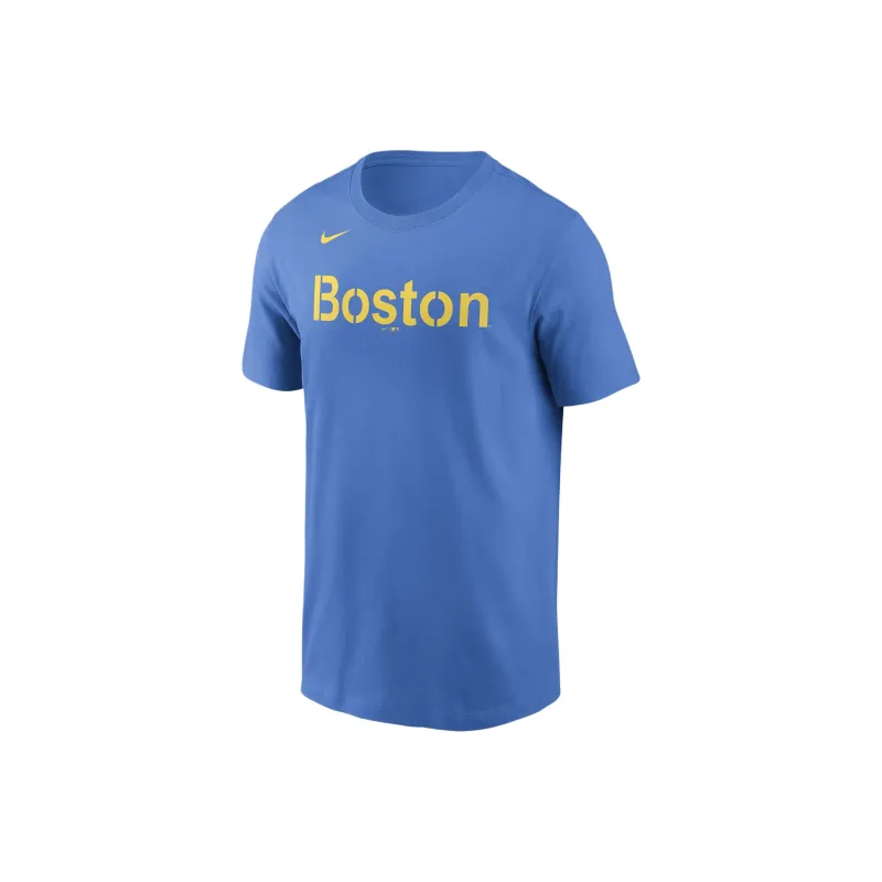Nike City Connect Wordmark Mlb Boston Red Sox T-Shirt T-Shirt Men's Blue-0