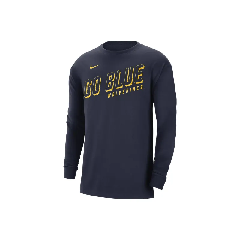 Nike Michigan Men's Nike College Long Sleeve Max90 T Shirt-0