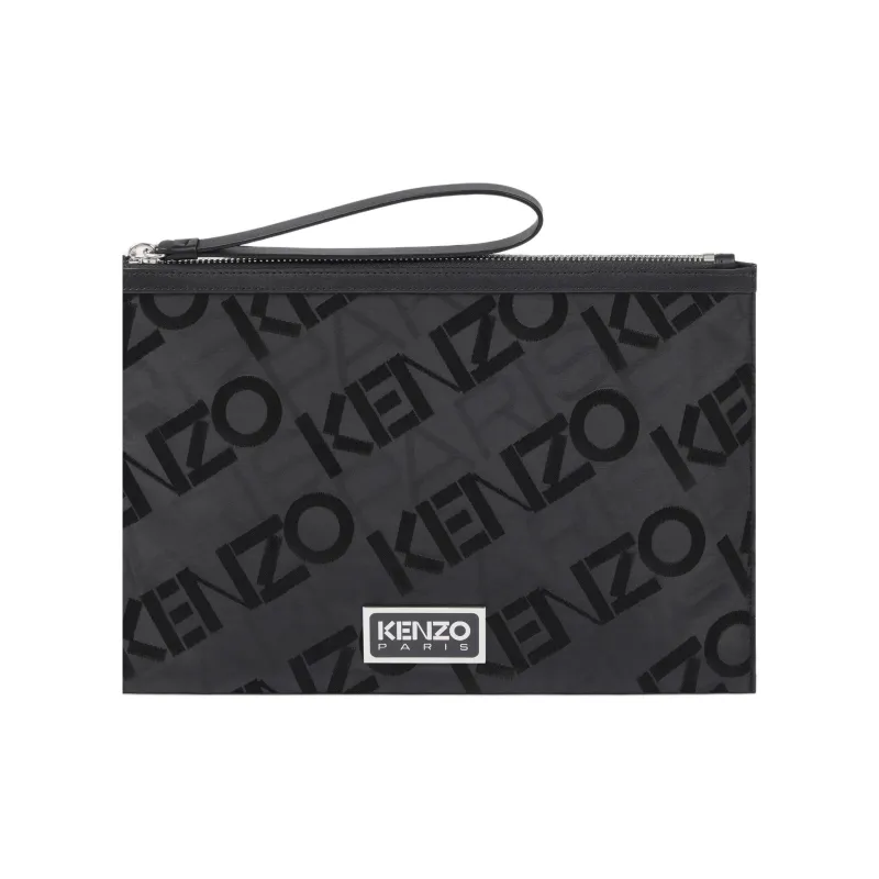 KENZO Polyester Clutch Tubas Unisex Black-0