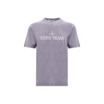 STONE ISLAND T Shirts Men Gray Purple