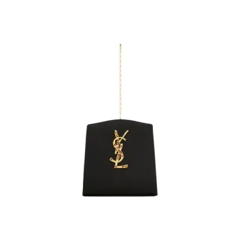 SAINT LAURENT Fabric Clutch Trumpets Women's Black