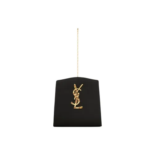 SAINT LAURENT Fabric Clutch Trumpets Women's Black