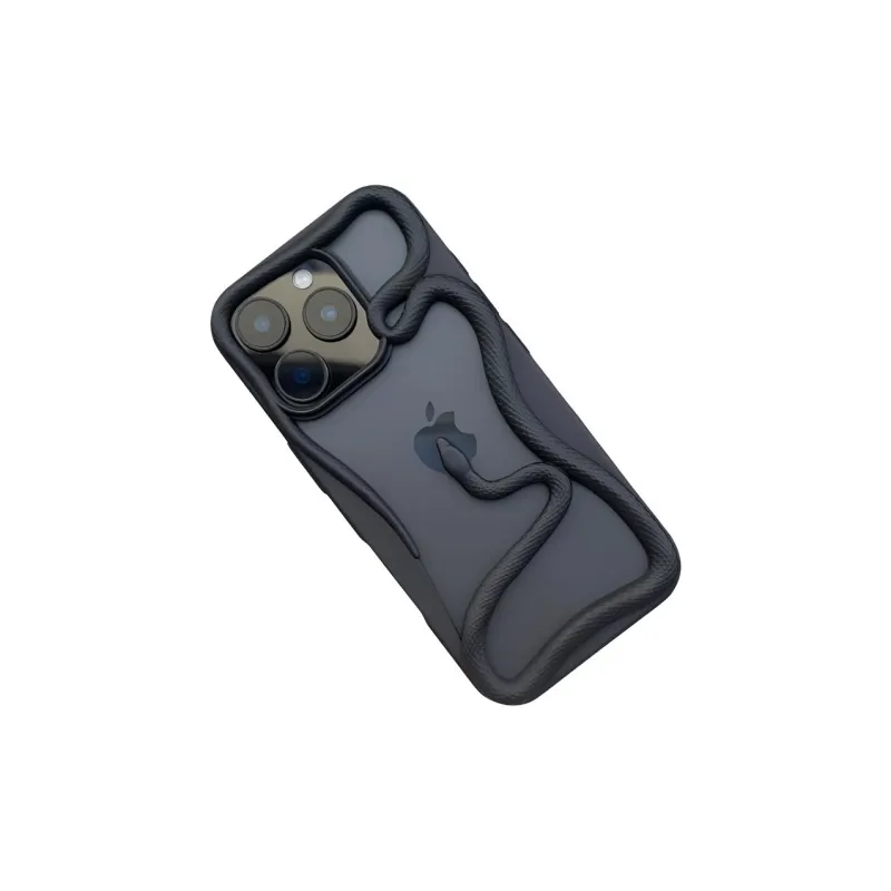 Wei Xin Acrylic Material Cut Out 3D Effect Snake Phone Cases Compatible With IPhone 16/15 Pro Max/Apple 13/14 Pro/Max-2