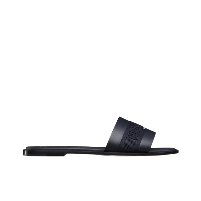 DIOR Dway Abrasion Resistant Slide Slippers Women's Dark Blue-1