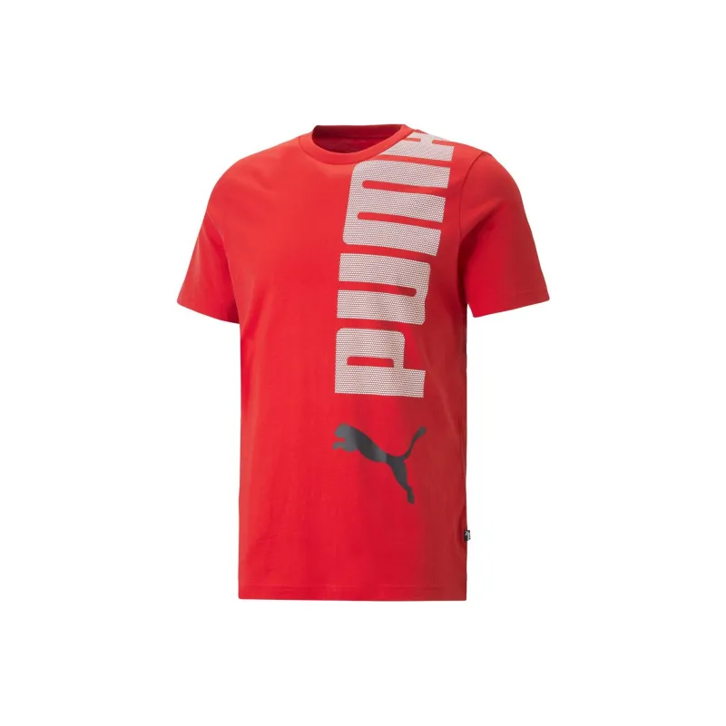 PUMA ESS+ LOGO LAB TEE T-Shirt Men's Red-0