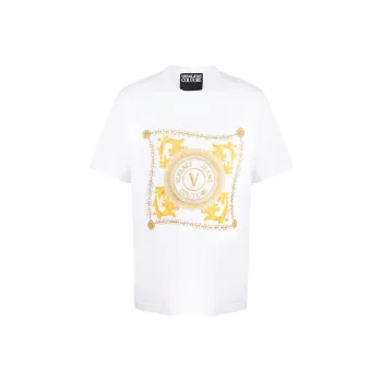 VERSACE JEANS Logo Printed Crewneck T Shirt