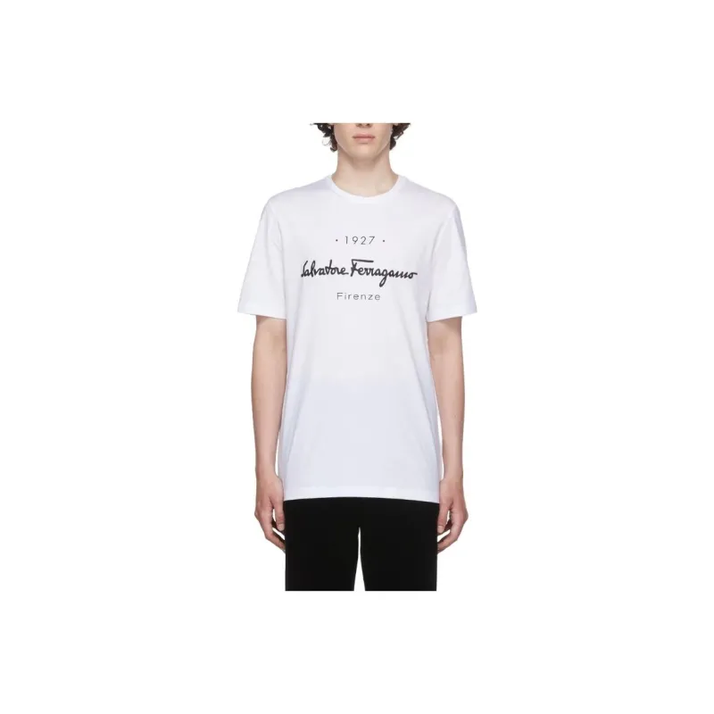 Ferragamo T-Shirts Men White-0