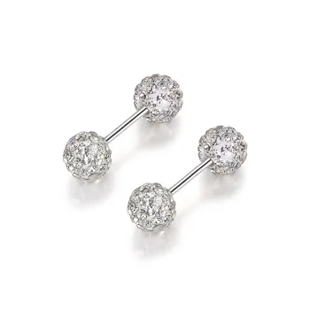 SHK Sterling Silver Stud Earrings Unisex