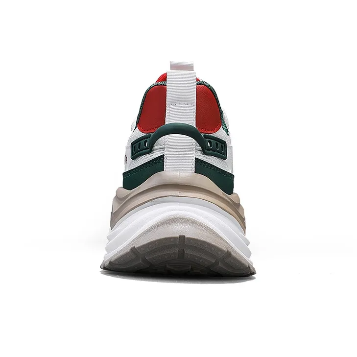 Warrior Anti Slip And Wear Resistant Breathable Low Top Casual Shoes Men's White Green Khaki-2
