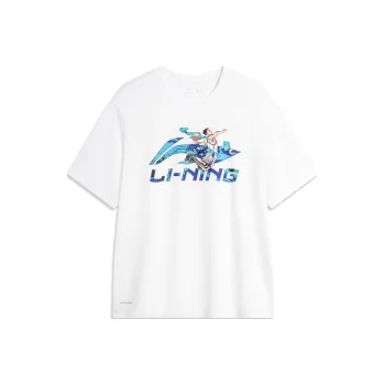 LiNing Drop Shoulder Sleeve T Shirt Men's Standard White