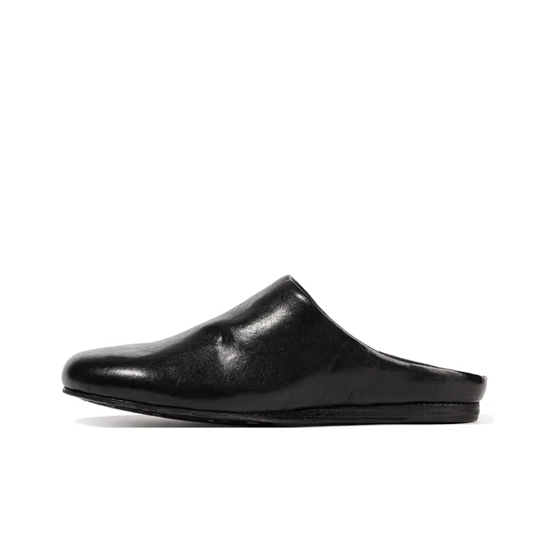 Dreambo Genuine Leather Sole Abrasion Resistant Slip Resistant Wrap toe Slippers Women's-1
