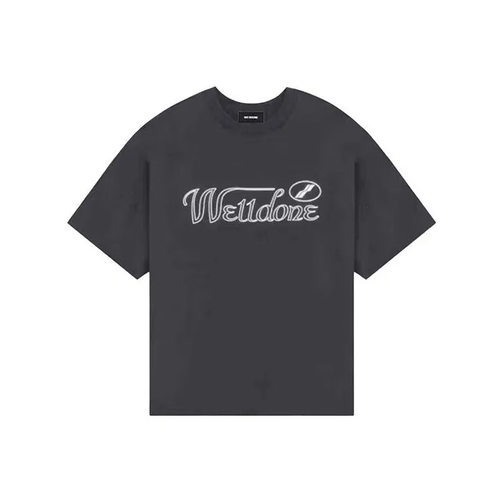 WE11DONE T Shirts Unisex Gray-0
