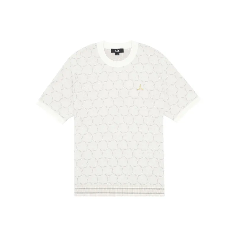 LI NING 1990 T Shirts Men Ecru-0