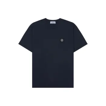 STONE ISLAND Logo patch Cotton T shirt