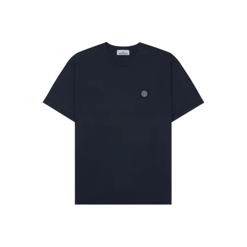 STONE ISLAND Logo patch Cotton T shirt