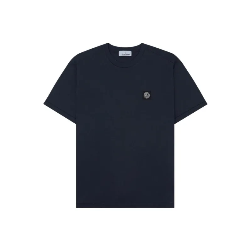 STONE ISLAND Logo patch Cotton T shirt-0
