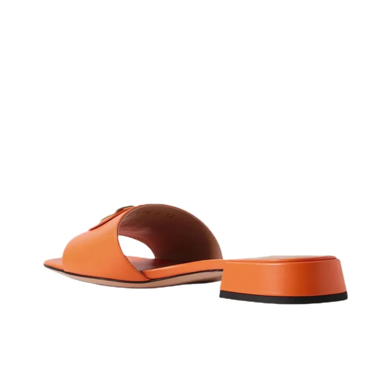 Valentino Vlogo Slide Slippers Women's Orange-2