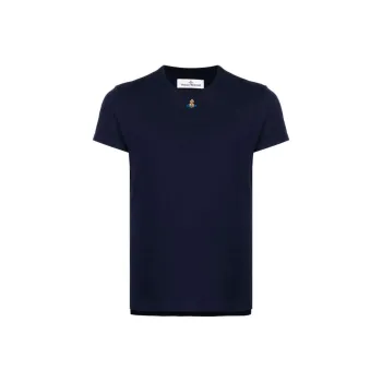 Vivienne Westwood Orb Logo embroidery Cotton T shirt