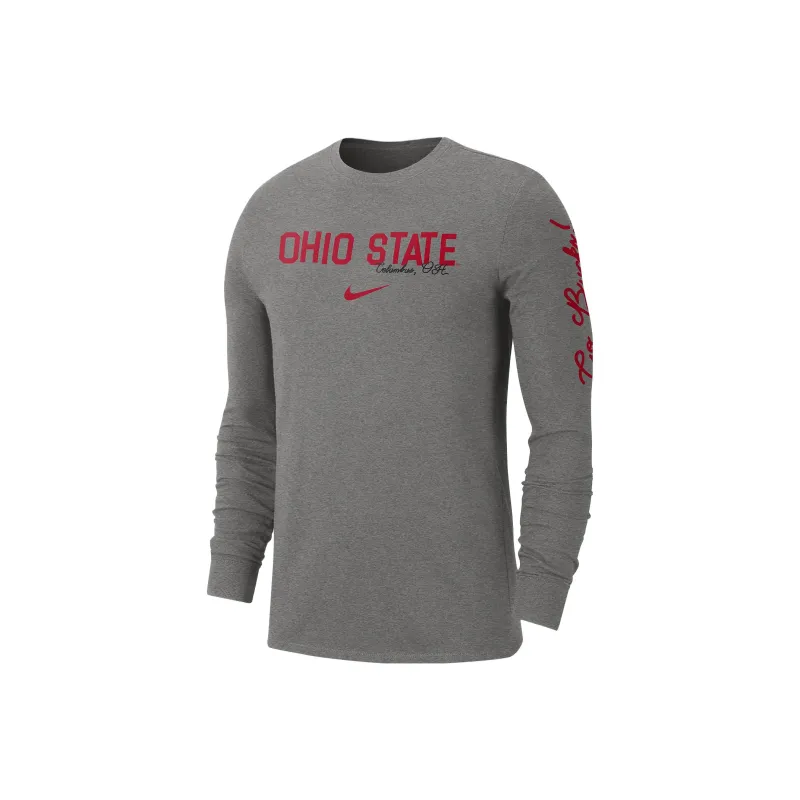 Nike T Shirts Men Dark Gray Heather Flower-0