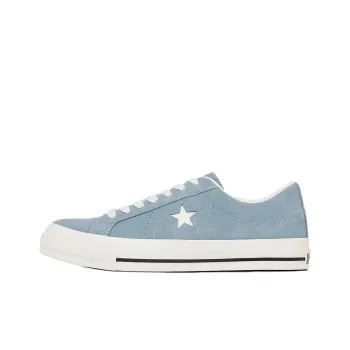 Converse ONE STAR Sude Anti Slip Wear Resistant Low Top Skateboard Shoes Unisex Blue