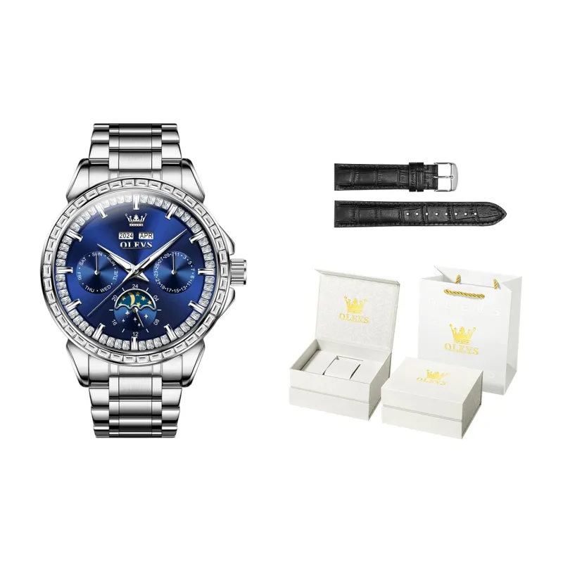 OLEVS Wisdom Series Mechanical Movement Watch Men's Watches White Dial-13