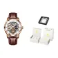 Rose Case White Dial Brown Leather Men's[Luxury Box]