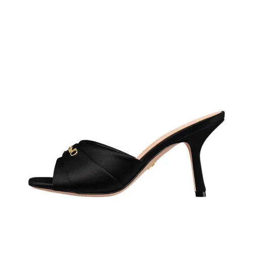 DIOR My Dior Abrasion Resistant Slide Slippers 8.5cm Women's Black