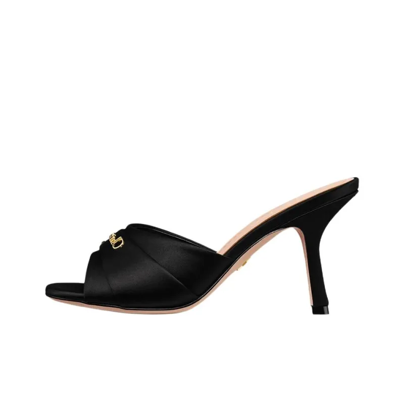 DIOR My Dior Abrasion Resistant Slide Slippers 8.5cm Women's Black-0