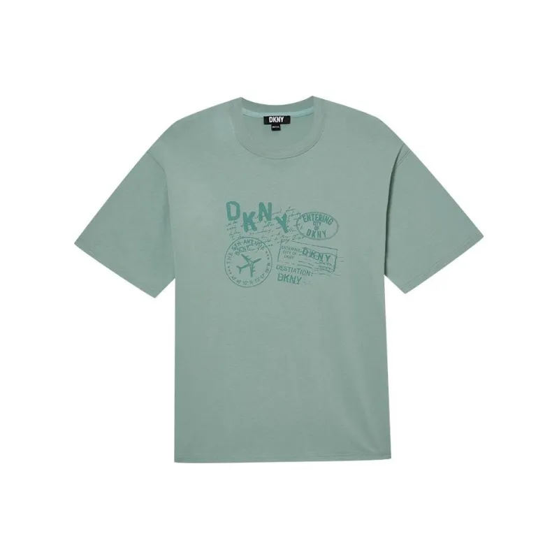 DKNY T-Shirts Men Olive Green-0
