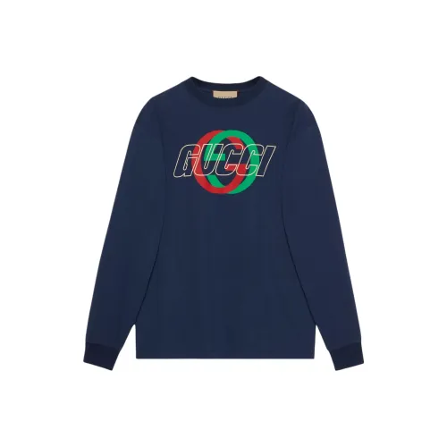 GUCCI Logo Printed Long Sleeve T Shirt