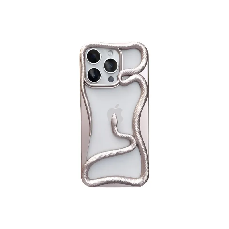 Wei Xin Acrylic Material Cut Out 3D Effect Snake Phone Cases Compatible With IPhone 16/15 Pro Max/Apple 13/14 Pro/Max-8