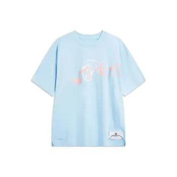 LiNing T Shirt Unisex Light Belly Blue