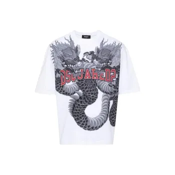DSQUARED 2 Logo Printed Loose Fit T Shirt