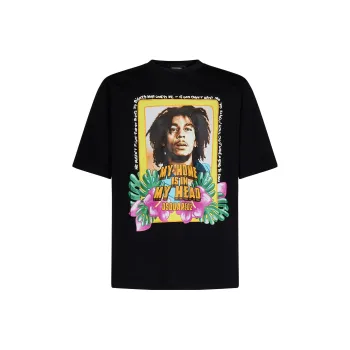 DSQUARED 2 Graphic Printed Straight Hem T-Shirt