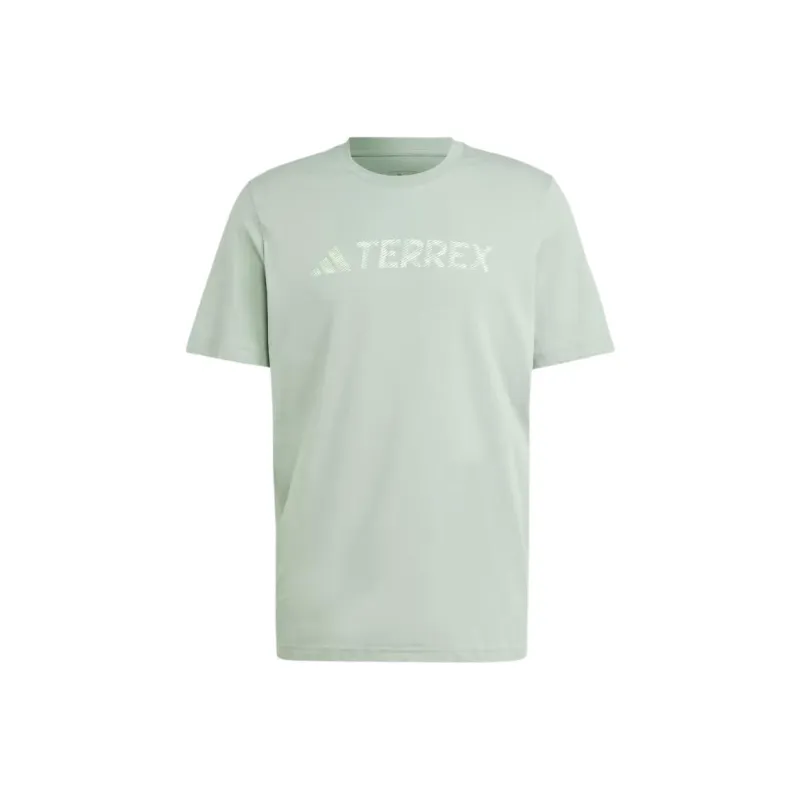 Adidas Terrex Classic Logo Tee T Shirt Men's Silver Green-0
