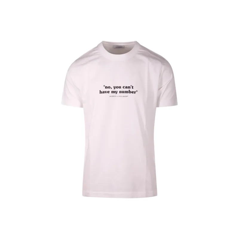OFF WHITE T Shirt, Regular Fit Men's Gray White-0