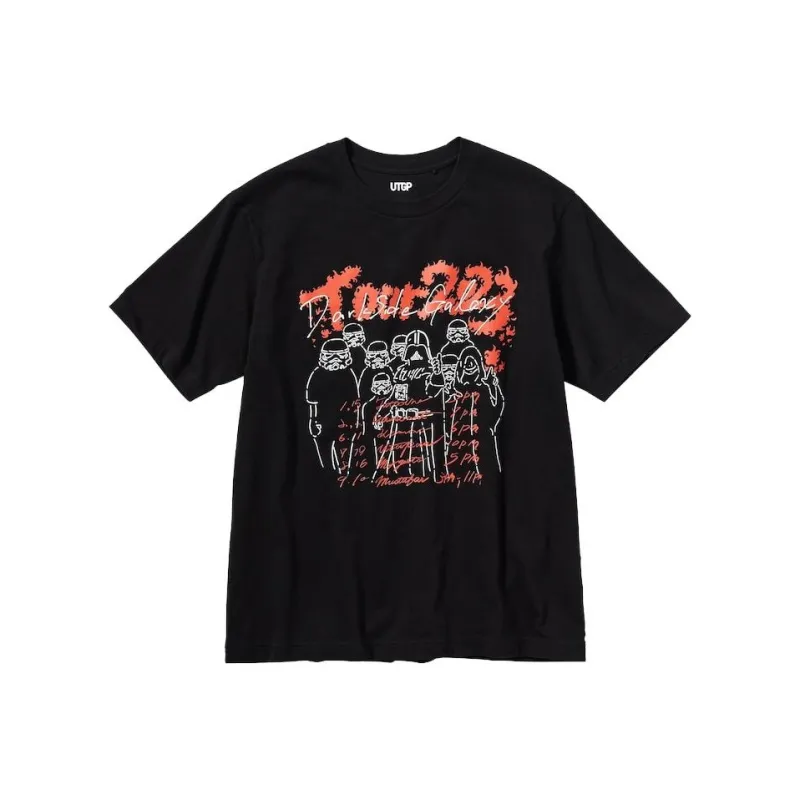 Disney X UNIQLO Disney Co brand T Shirts Unisex Black-0