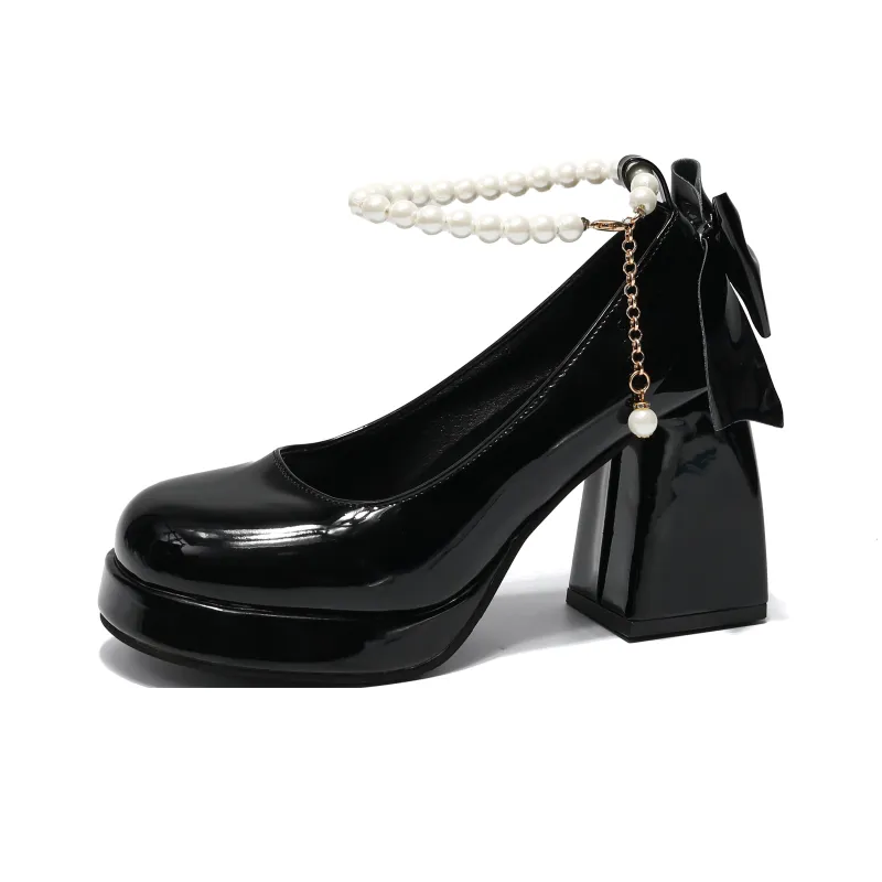 Be Good Chunky Heel High Heels 9cm Women's Gift Box Set-12