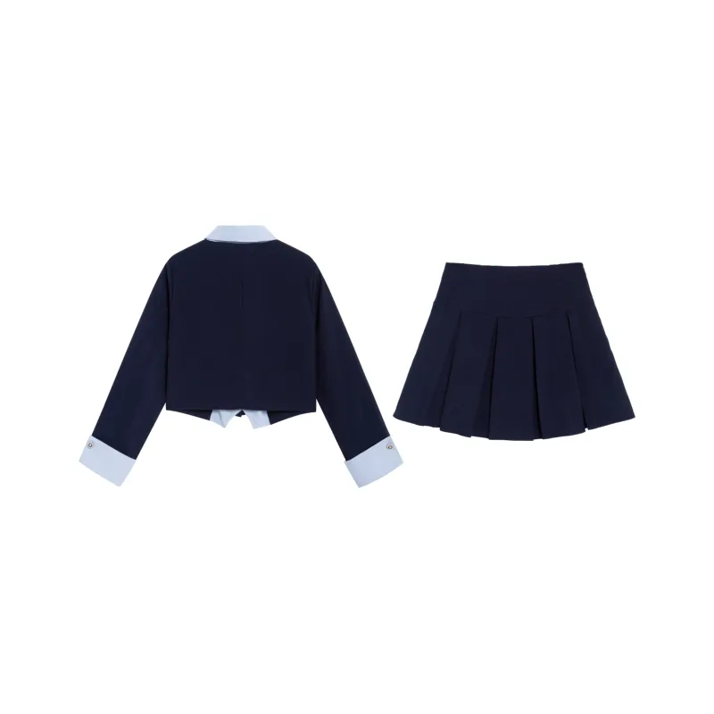 Nooidea Official Skirt Set Women's Navy Blue-1