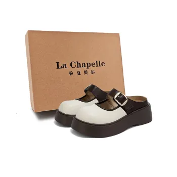 La Chapelle Abrasion Resistant Closed Toe Slippers Women's White