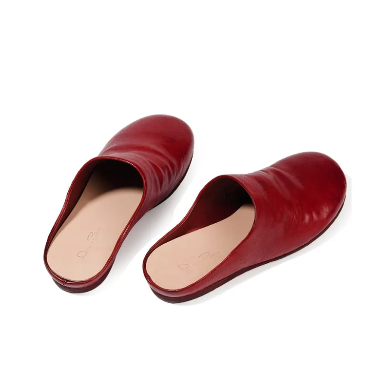 Dreambo Genuine Leather Sole Abrasion Resistant Slip Resistant Wrap toe Slippers Women's-7